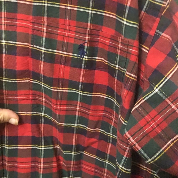 Ralph Lauren Red Plaid Button Up Shirt Size Large - Picture 2 of 5